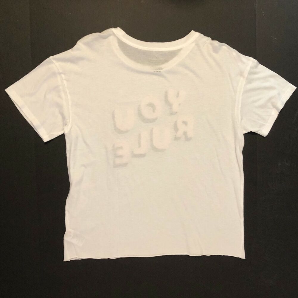 American Eagle Outfitters Womens Top Medium Embellished Sequins Graphic Tee - Picture 2 of 6